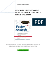 Vector Analysis 2nd Edition by Murray Spiegel Seymour Lipschutz Dennis Spellman