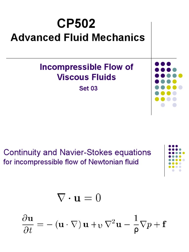 Navier-Stokes for Inclined Fluid Flow | PDF | Fluid Mechanics | Navier ...