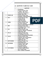 Takwim Prasekolah 2019