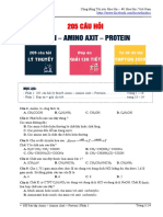 205 Câu Lý Thuyết Amin - Amino Axit - Protein
