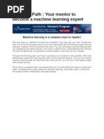 Learning Path Machine Learning