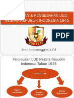 Perumusan & Pengesahan Uud Negara Republik Indonesia 1945