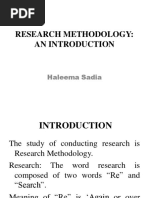 LEC # 1 Research Methodology-An Introduction