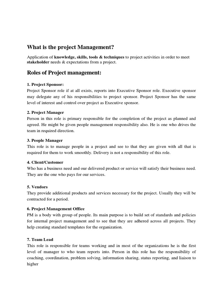 What Is The Project Management | PDF | Project Management | Business