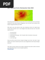 Membuat Kontur Berdasarkan Data DEM