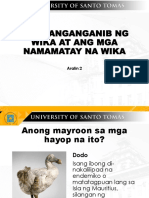 Aralin 2 Panganganib NG Wika at Mga Patay Na Wika