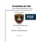 Silabus Desarrollado de Policia Comunitaria