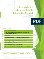 Lineamiento Institucional de La Educación Policial