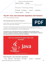 Top 50+ Core Java Interview Questions and Answers