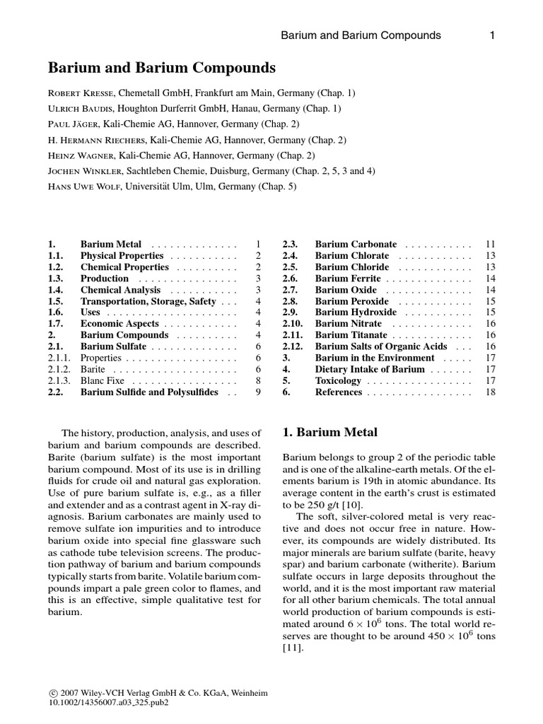 Athnasios A K Ullmann S Encyclopedia Of Industrial Chemistry 05 Chemical Compounds Sets Of Chemical Elements