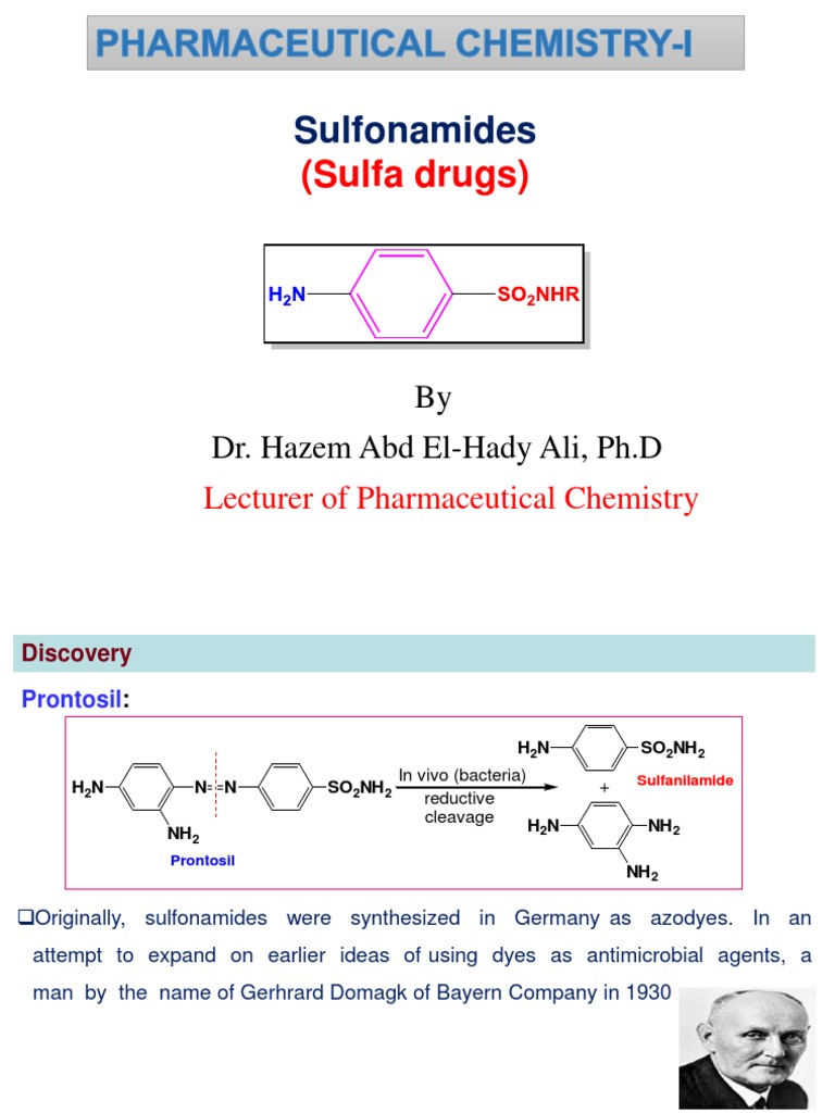 Sulfa Drugs PDF Pharmacology Chemistry