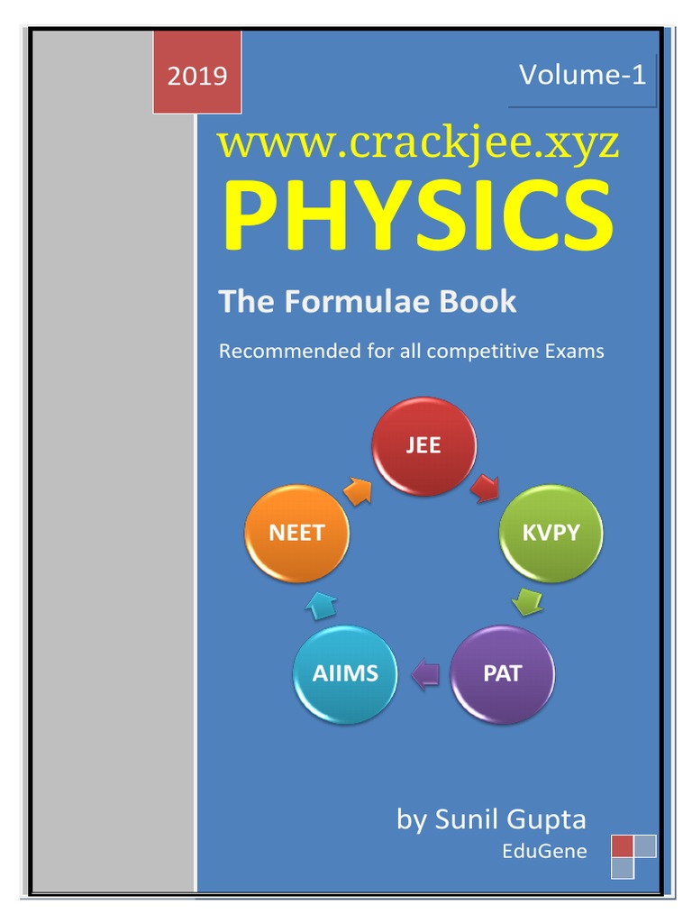 Physics Formula Book Www Crackjee Xyz Pdf Torque Rotation Around A Fixed Axis