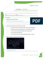 Sistema Solar e Estações do Ano em Avaliação de Ciências
