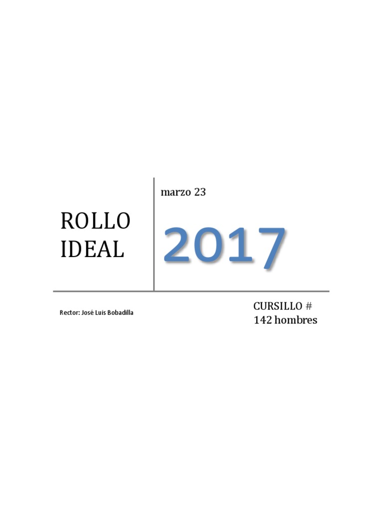 Rollo Ideal en Cursillos de Cristianidad | PDF | Felicidad | Vida