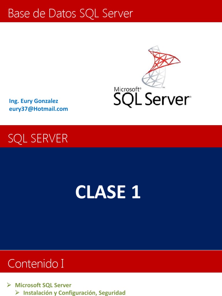 Introducción a SQL Server y Tipos de Datos | PDF | Servidor SQL de ...