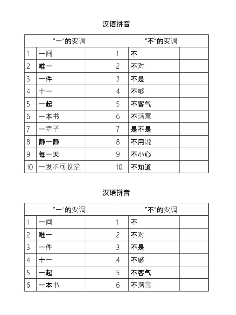 一的变调 不的变调 | PDF