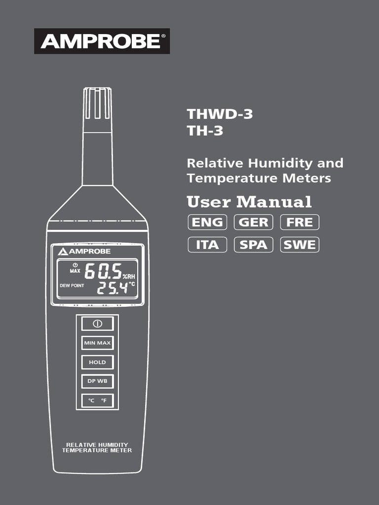 THWD 3 - TH 3 - Relative Humidity Temperature Meters - Manual PDF | PDF ...