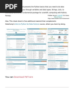 Python Cheet Sheet PDF