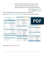 Python Cheet Sheet PDF