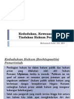 Kedudukan, Kewenangan Dan Tindakan Hukum Pemerintah