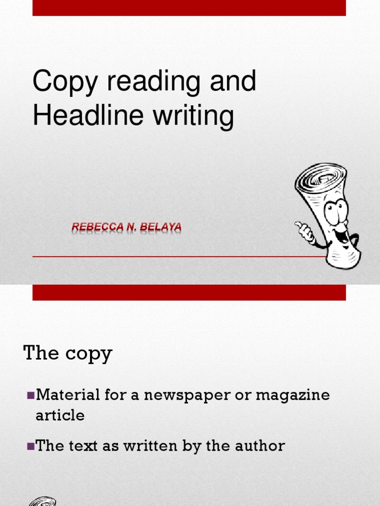 Copyreading Lecture | PDF | Copy Editing | Proofreading