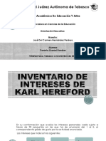 Inventario de Intereses de Karl Hereford