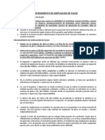 Procedimiento de Ampliacion de Plazo