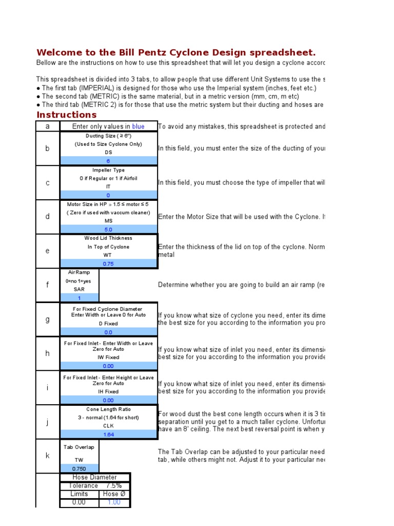 Cyclone Spreadsheet AC080120 | PDF | Vacuum Cleaner | Nature
