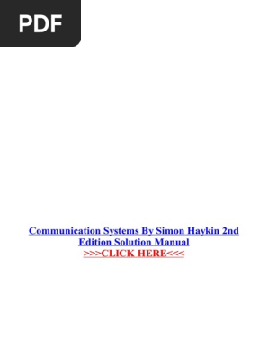 Munication Systems Simon Haykin 2nd Edition Solution Manual Signals And Systems Simon Haykin 2nd Edition Signals And Munication Systems 4th Pdf Telemunication Information And Munications Technology