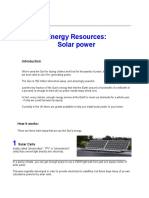 Energy Resources: Solar Power