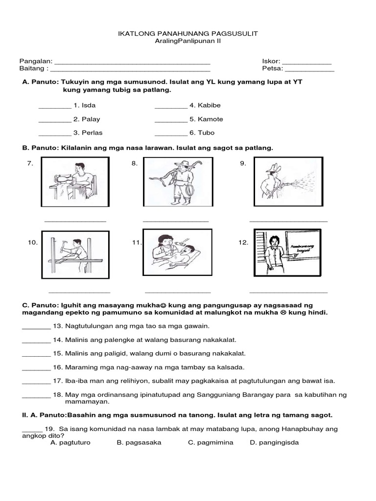 Third Periodical Test in AP 2 | PDF