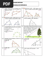 Atividades de Semelhança de Triângulos