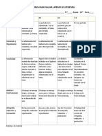 Rúbrica para Evaluar Lapbook de Literatura