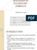 Diagnosis of Pulmonary Embolus Edited