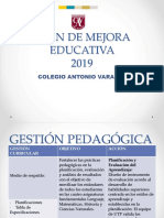 Plan de Mejora Educativa 2019