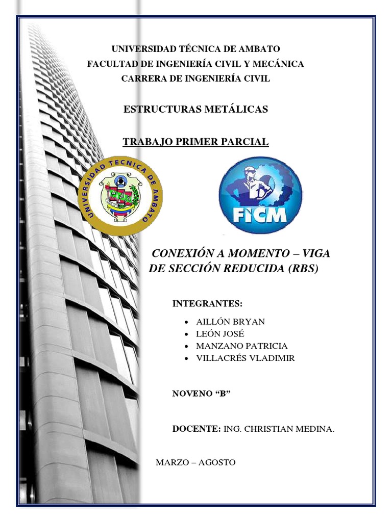 Conexión a Momento RBS en Vigas | PDF | Esfuerzo cortante | Ala