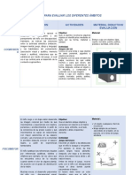 Actividades Para Evaluar Los Diferentes Ámbitos