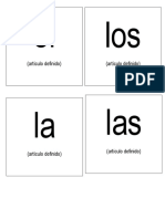 Articulos Definidos e Indefinidos