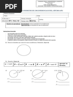 Prueba de Area y Perimetro de Circunferencia Septimo Año