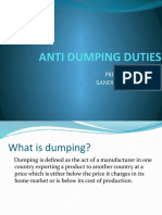 Anti Dumping Duties: Presented By-Sandeep Nagpal