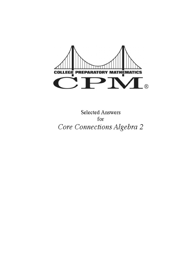 Core Connections Algebra 2 Answers | PDF | Quadratic Equation | Vertex ...