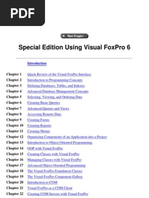 Special Edition Mastering Visual Foxpro 6 Menu Computing Button Computing