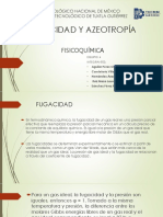 Fugacidad y azeotropía en sistemas de gases