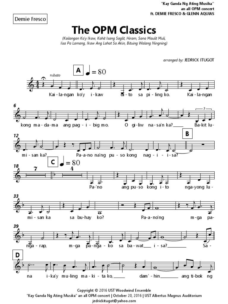 The Opm Classics Voice Soprano