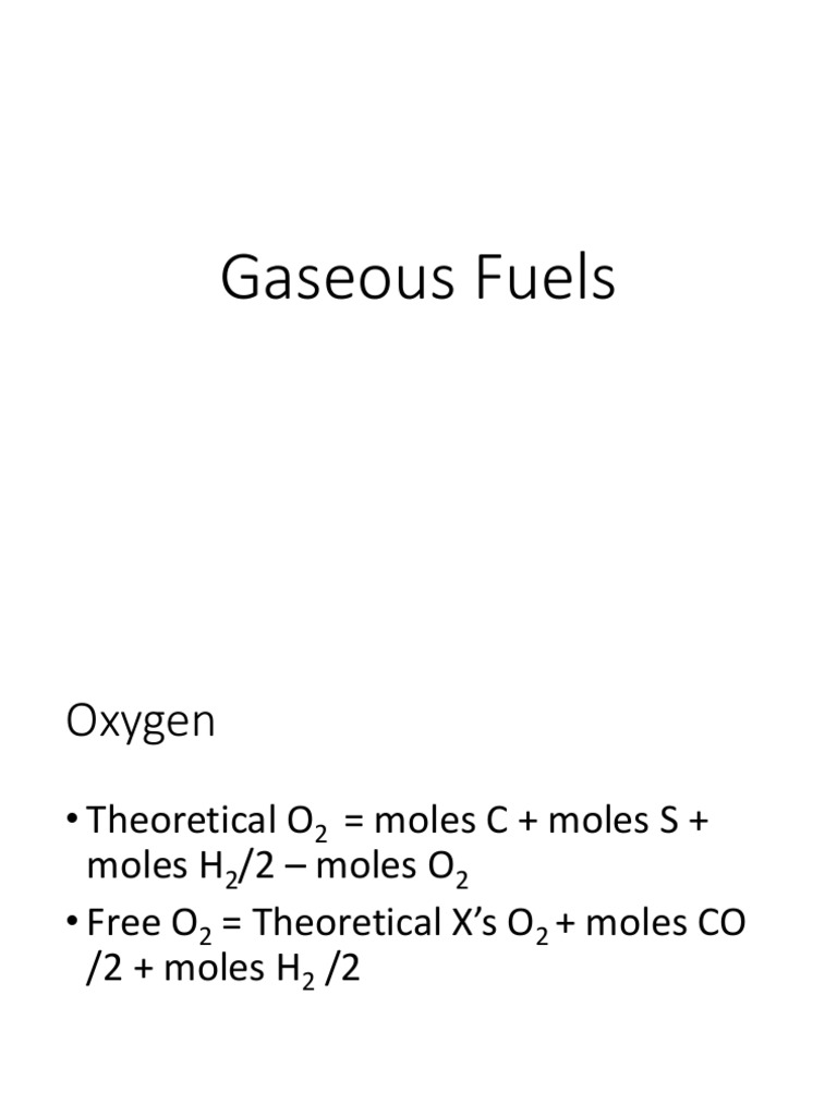 Gaseous Fuel PDF Combustion Carbon Dioxide