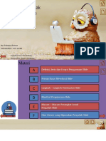 Owl Reads The Information On The Laptop PowerPoint Template Widescreen
