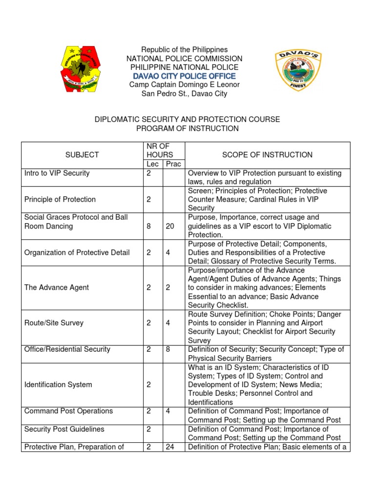 Poi Diplomatic Security | PDF | Public Safety | Police