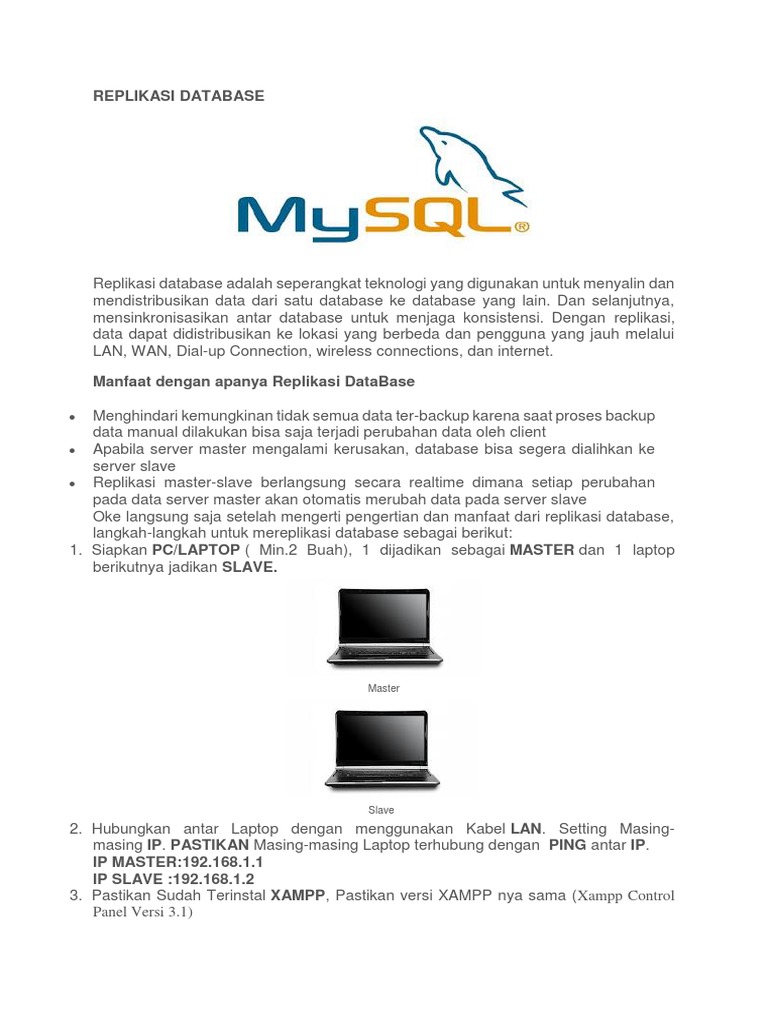 Panduan Replikasi Database MySQL | PDF | Metode & Bahan Ajar | Komputer