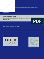 Poster Workshop of The Complex Systems Design & Management Conference CSD&M 2014