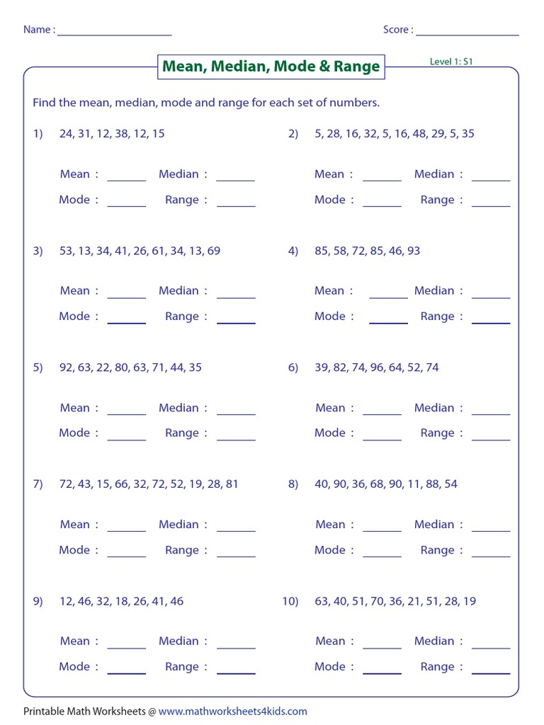 1 - 10 Mean Median Mode | PDF | Philosophical Methodology | Geometry